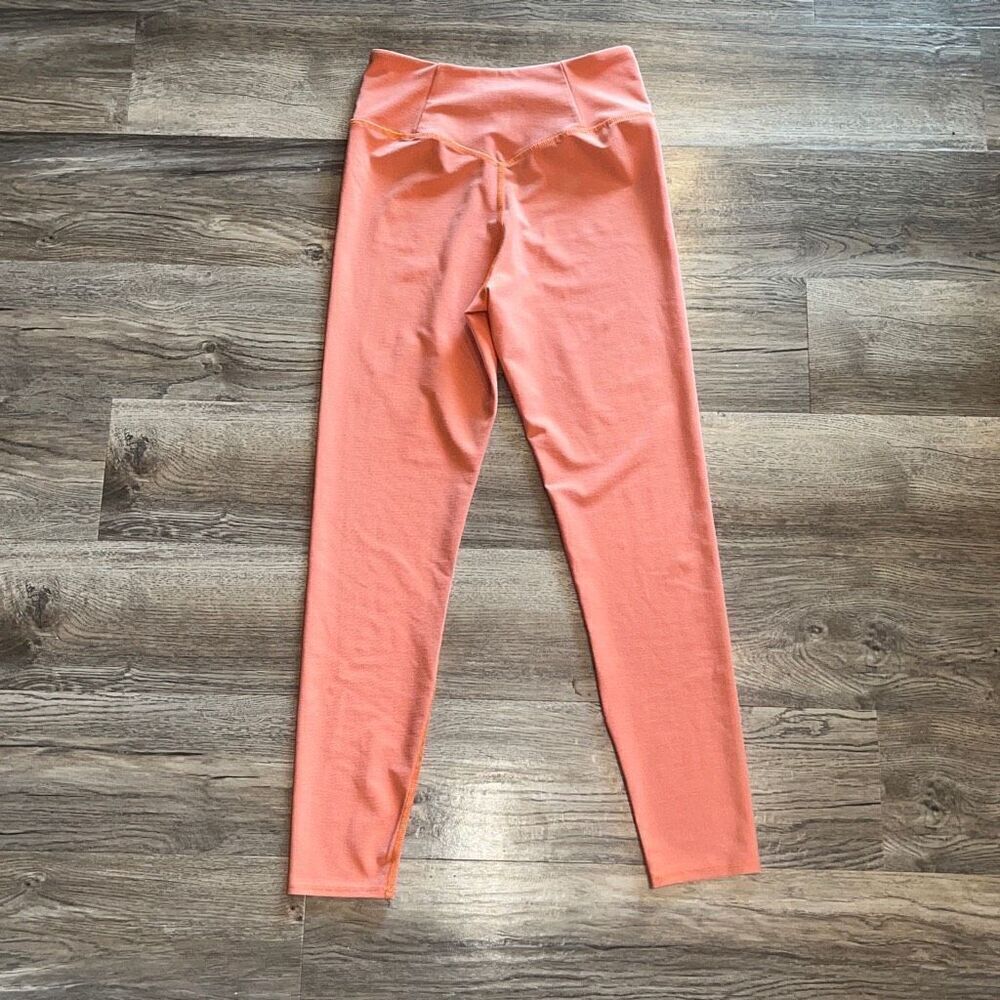 TWENTY HOT CORAL SKY HIGH WAIST LEGGINGS SMALL - Picture 3 of 5